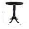 International Concepts Round 36 in Round Top Pedestal Table, 40.9 inH, Black, 36 in W, 36 in L, 40.9 in H, Wood, Black K46-36RT-6B-2 - alternate 3